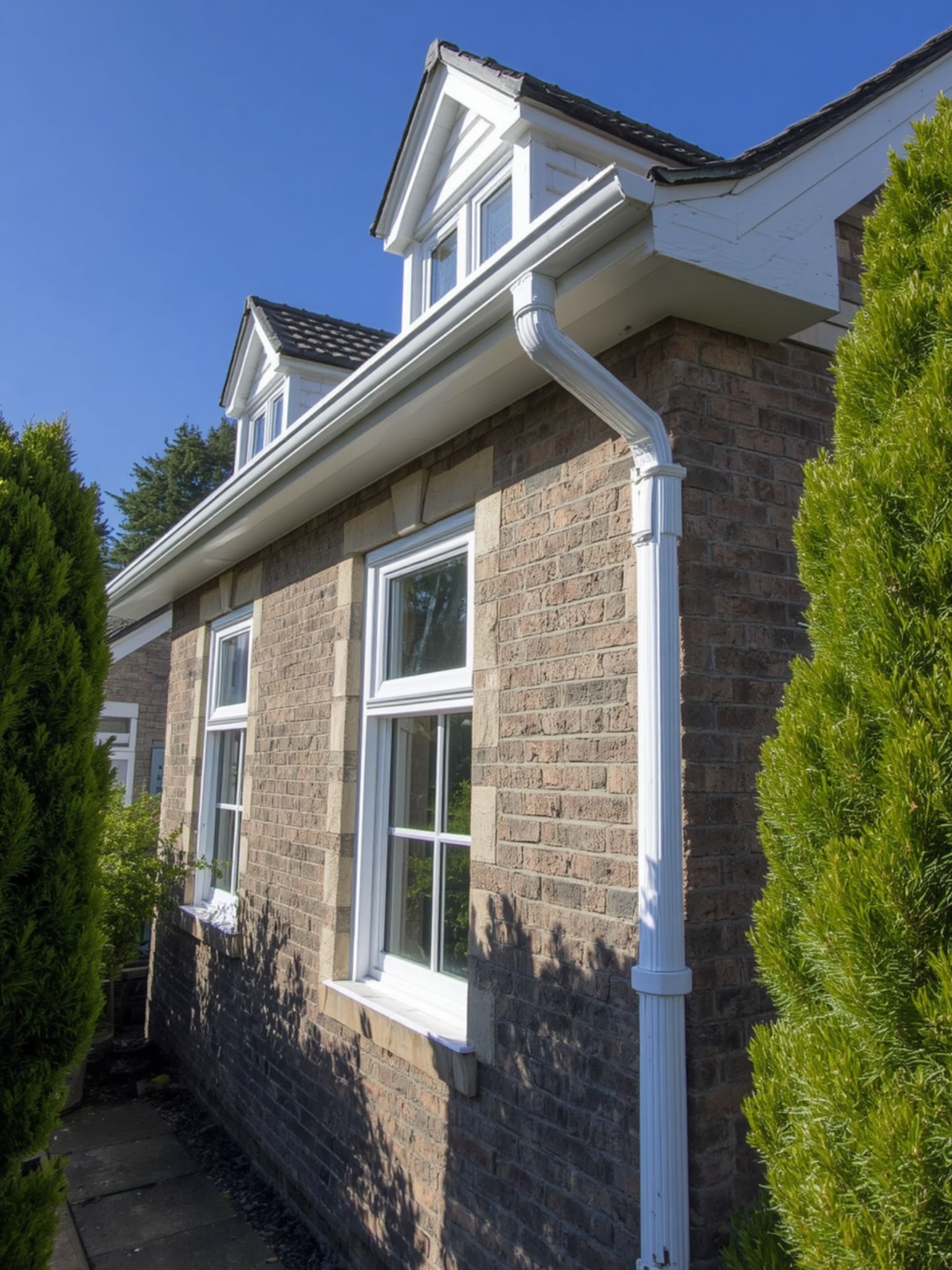 New gutters fascias and soffits on a home