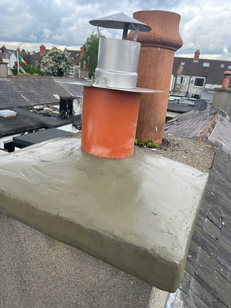 chimney repair on a house